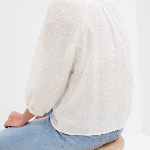 Split Neck Button Top - Picture 2 of 2